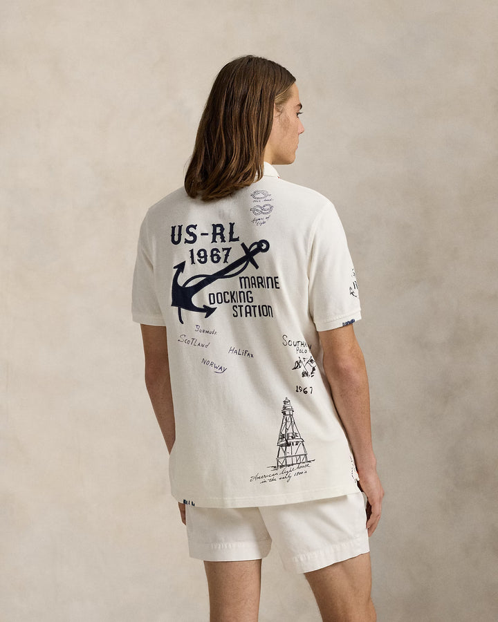 Ralph Lauren Classic Fit Mesh Graphic Polo Shirt