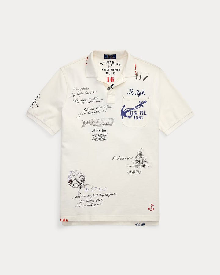 Ralph Lauren Classic Fit Mesh Graphic Polo Shirt