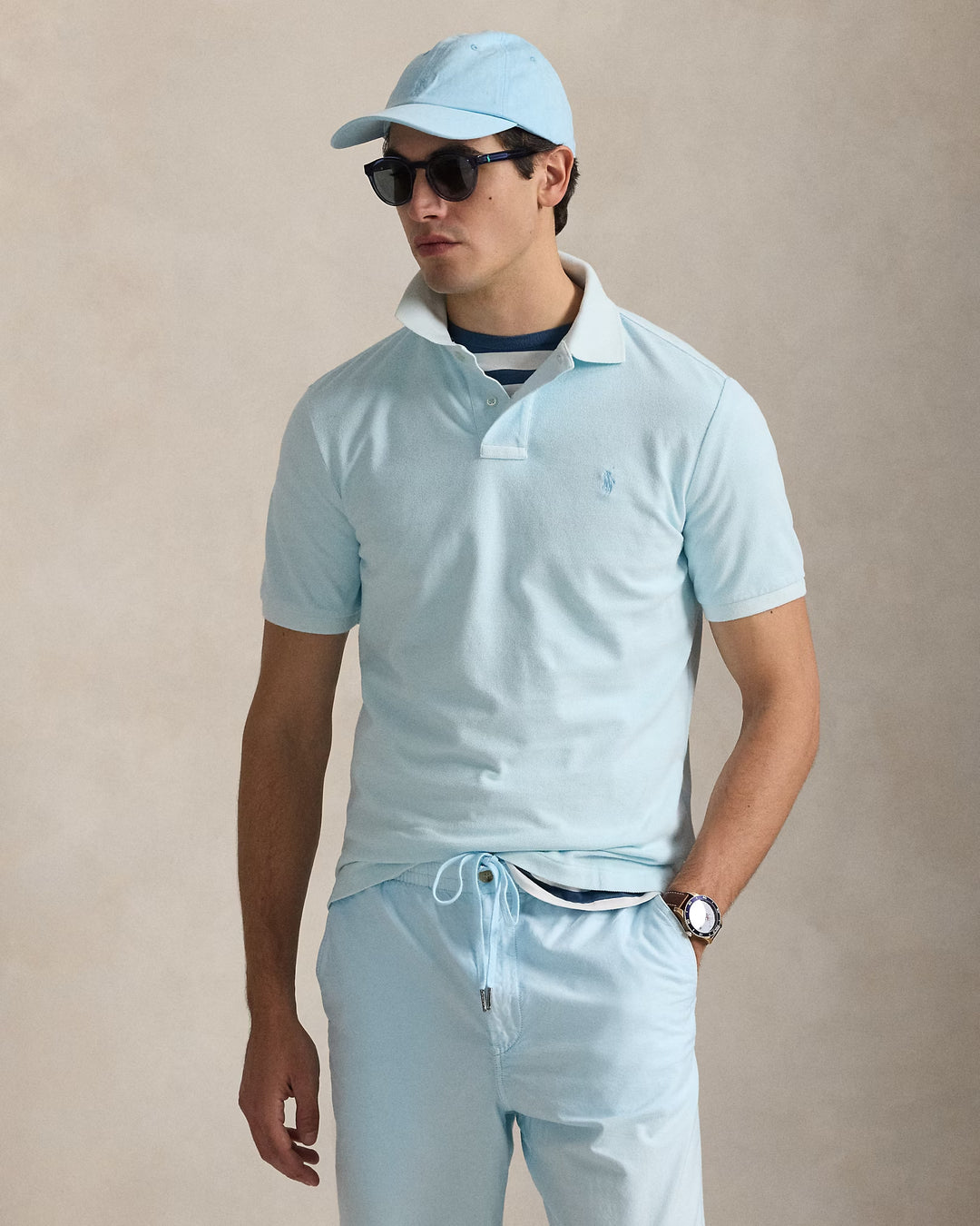Ralph Lauren Classic Fit Mineral-Dyed Mesh Polo Shirt