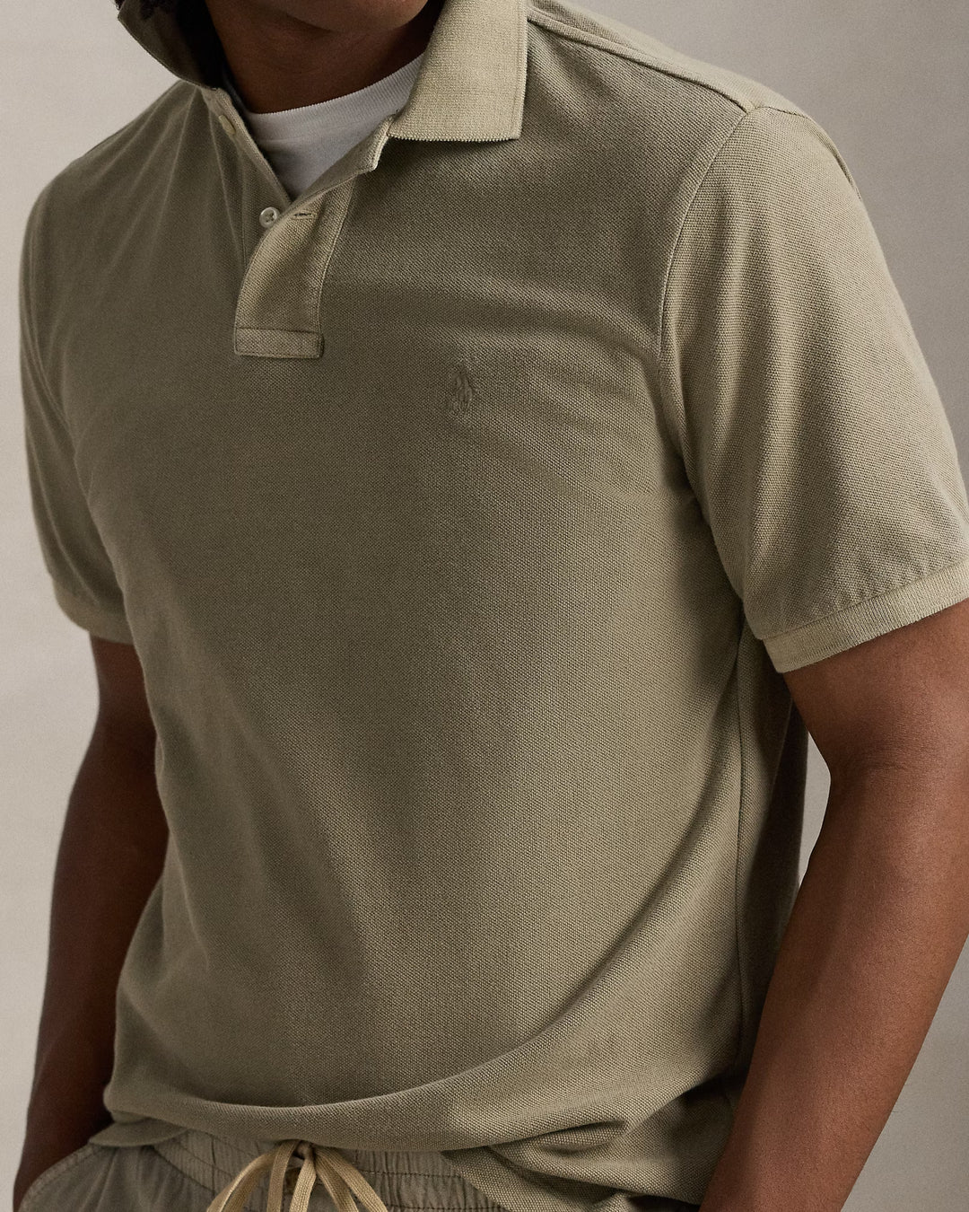 Ralph Lauren Classic Fit Mineral-Dyed Mesh Polo Shirt