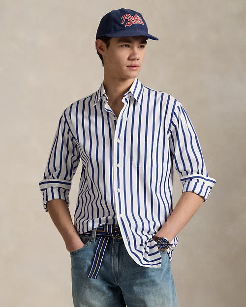 Ralph Lauren Classic Fit Striped Poplin Shirt