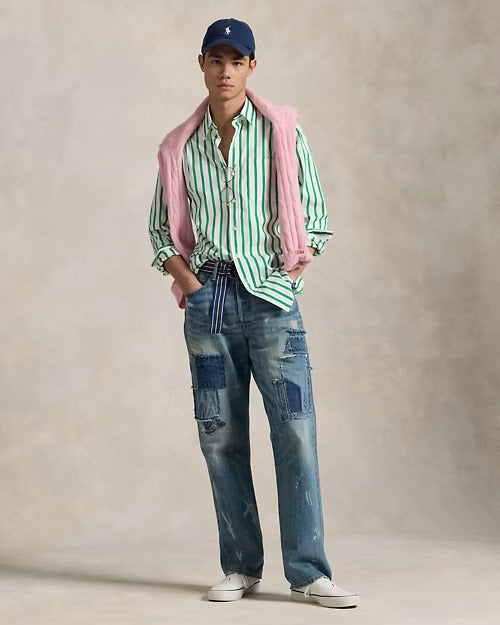 Ralph Lauren Classic Fit Striped Poplin Shirt