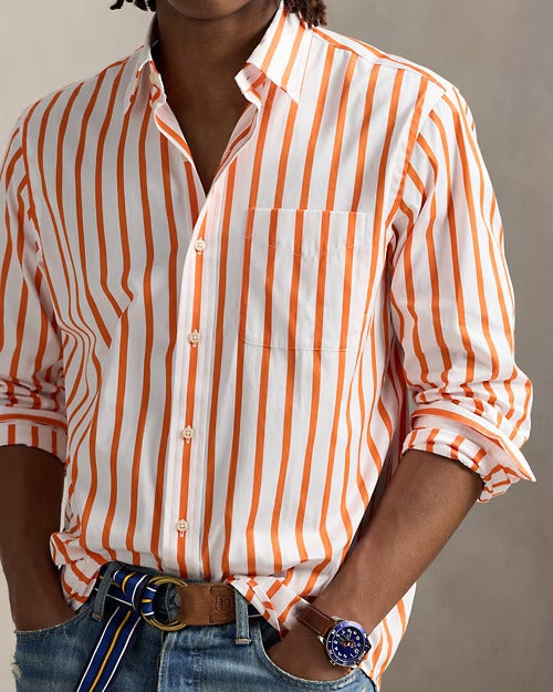 Ralph Lauren Classic Fit Striped Poplin Shirt