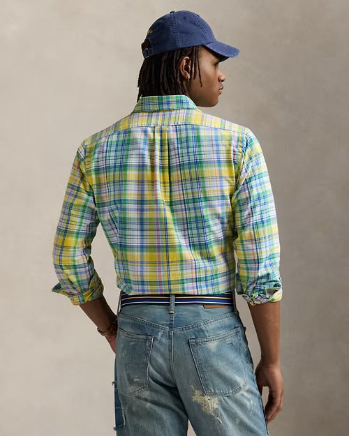 Ralph Lauren Classic Fit Plaid Oxford Shirt