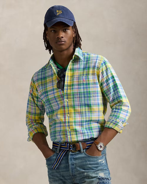 Ralph Lauren Classic Fit Plaid Oxford Shirt