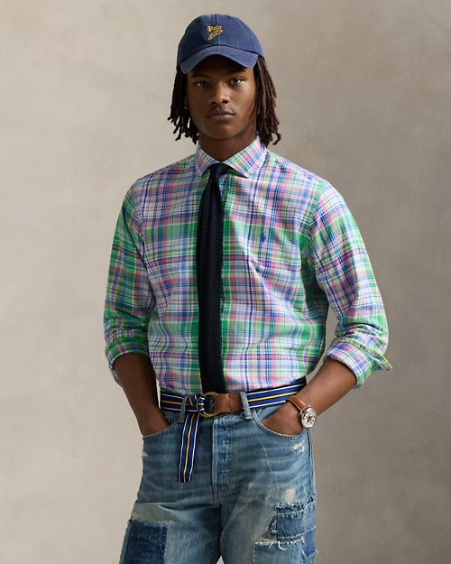 Ralph Lauren Classic Fit Plaid Oxford Shirt