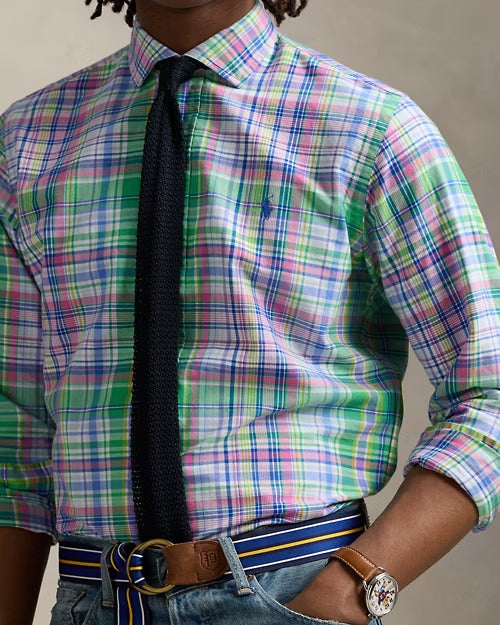 Ralph Lauren Classic Fit Plaid Oxford Shirt