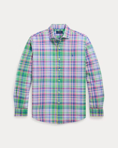 Ralph Lauren Classic Fit Plaid Oxford Shirt