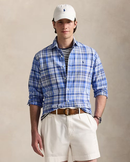 Ralph Lauren Classic Fit Plaid Oxford Shirt