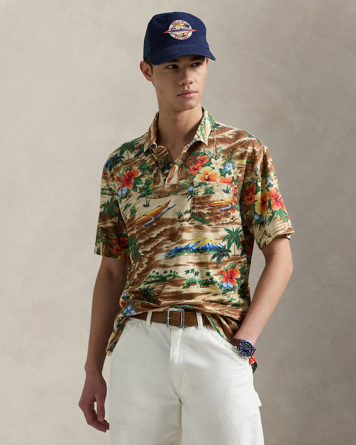 Ralph Lauren Classic Fit Tropical Linen-Cotton Polo