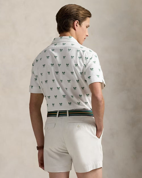 Ralph Lauren Classic Fit Racquet-Print Oxford Shirt