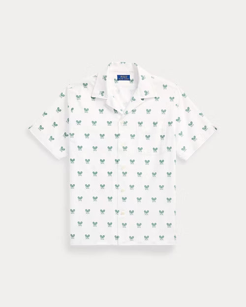 Ralph Lauren Classic Fit Racquet-Print Oxford Shirt