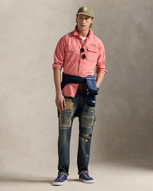Ralph Lauren Hampton Relaxed Straight Distressed Jean