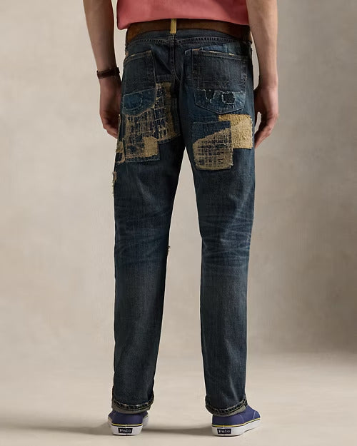 Ralph Lauren Hampton Relaxed Straight Distressed Jean