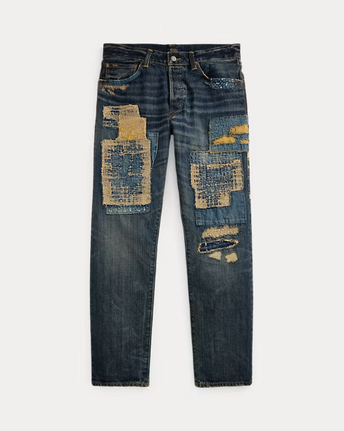 Ralph Lauren Hampton Relaxed Straight Distressed Jean