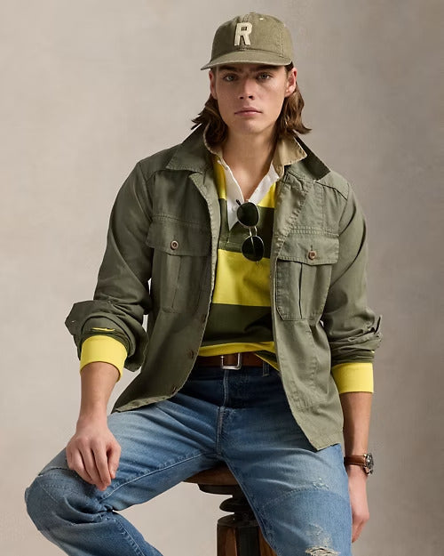 Ralph Lauren Classic Fit Khaki-Collar Rugby Shirt