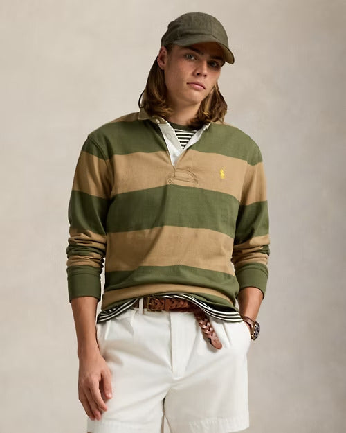 Ralph Lauren Classic Fit Khaki-Collar Rugby Shirt