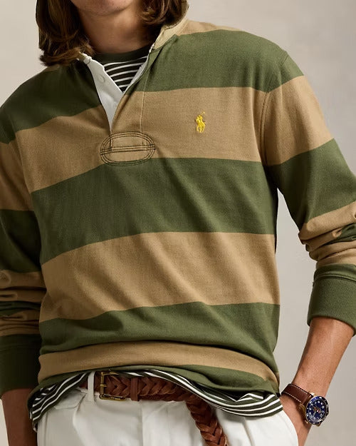 Ralph Lauren Classic Fit Khaki-Collar Rugby Shirt