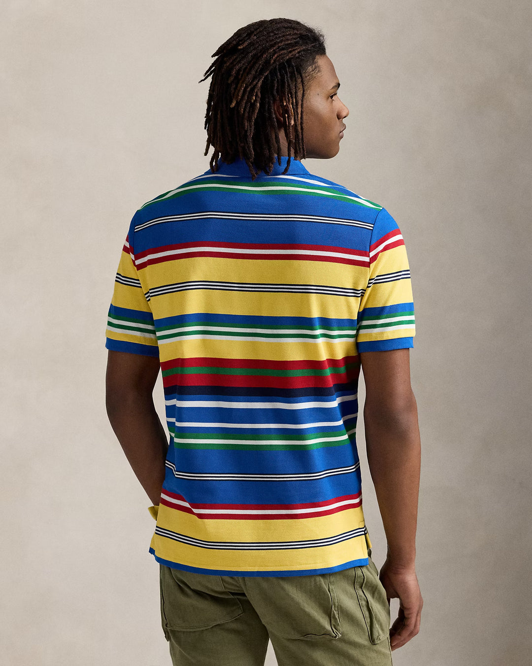 Ralph Lauren Classic Fit Striped Mesh Polo Shirt