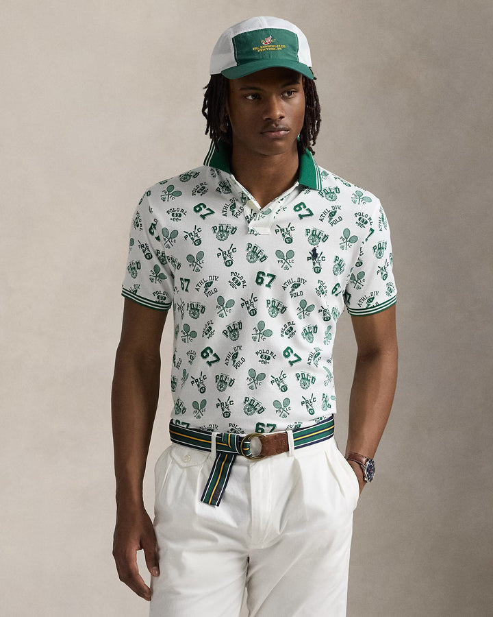 Ralph Lauren Classic Fit Print Mesh Polo Shirt