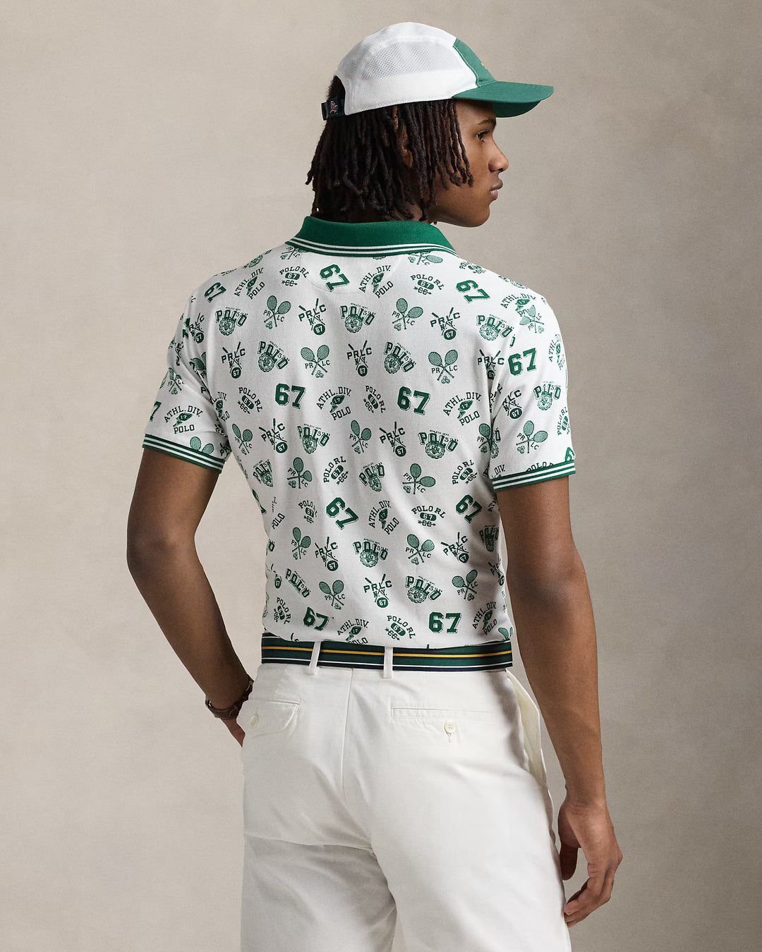 Ralph Lauren Classic Fit Print Mesh Polo Shirt