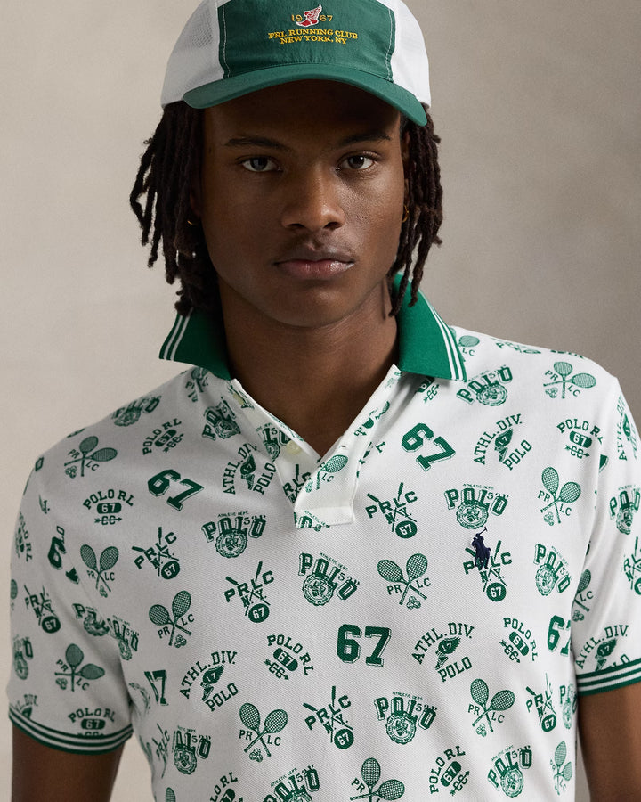 Ralph Lauren Classic Fit Print Mesh Polo Shirt