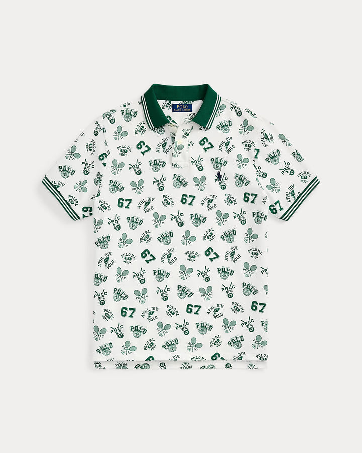 Ralph Lauren Classic Fit Print Mesh Polo Shirt