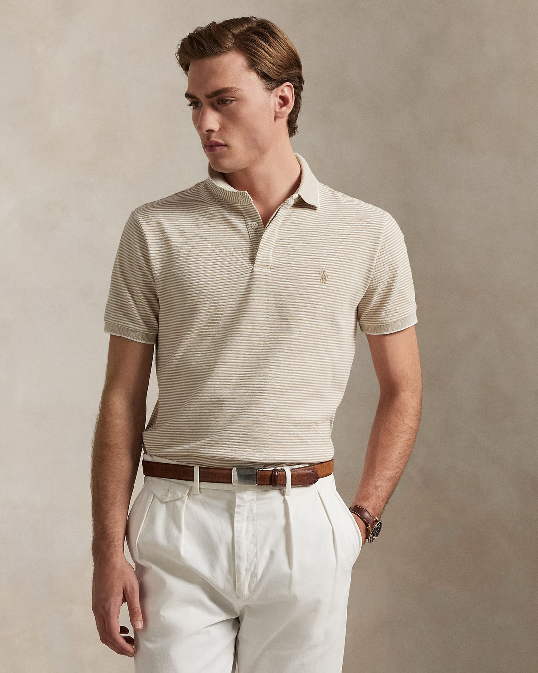 Ralph Lauren Classic Fit Stretch Oxford Mesh Polo