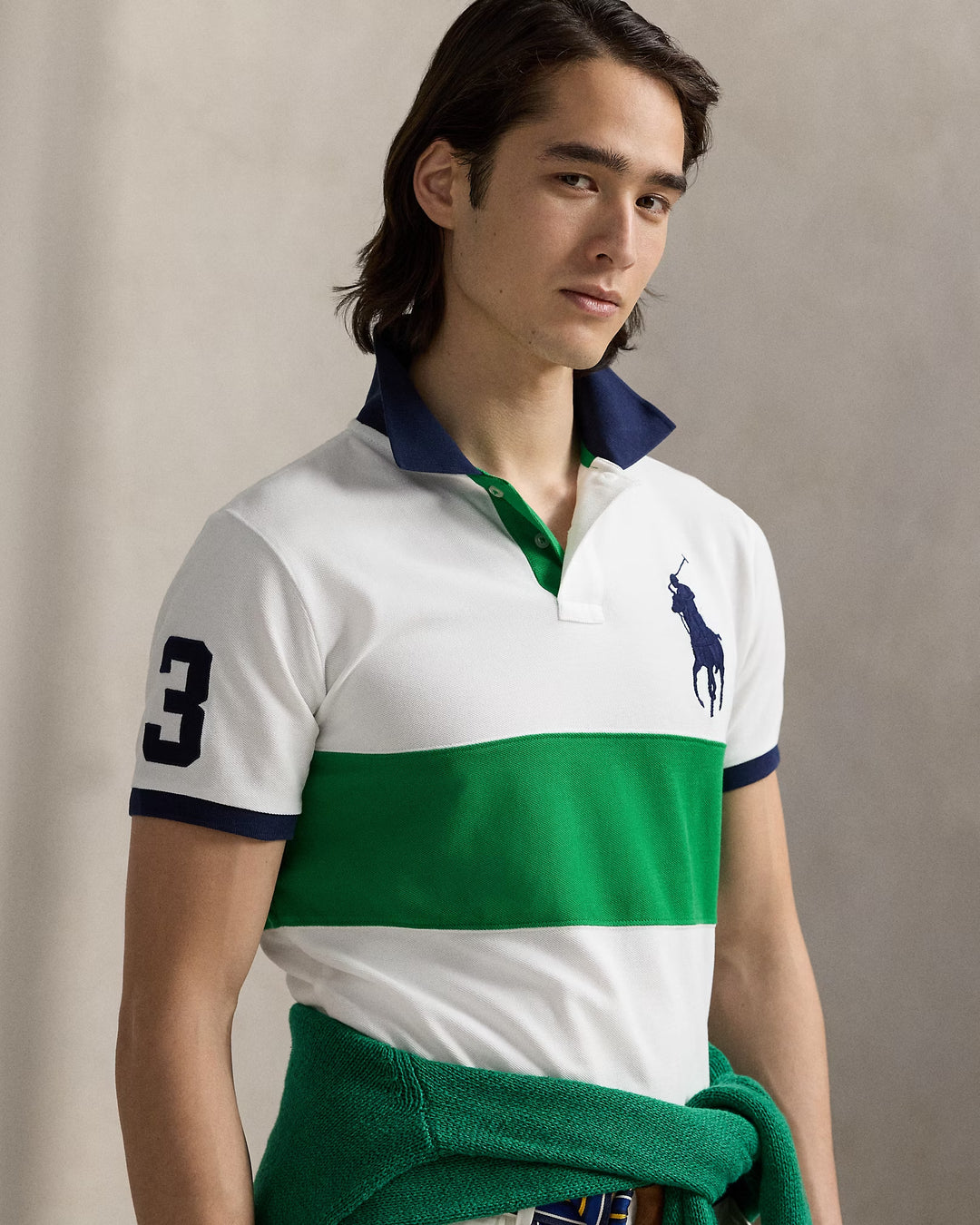 Ralph Lauren Custom Slim Fit Big Pony Mesh Polo Shirt