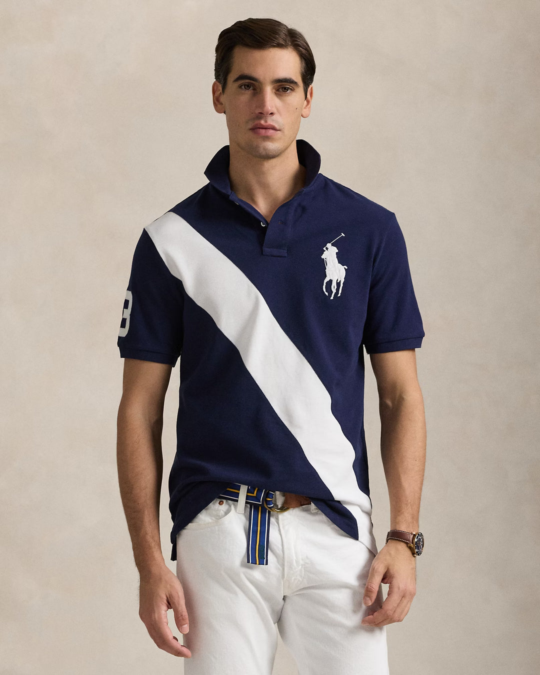 Ralph Lauren Custom Slim Fit Big Pony Mesh Polo Shirt