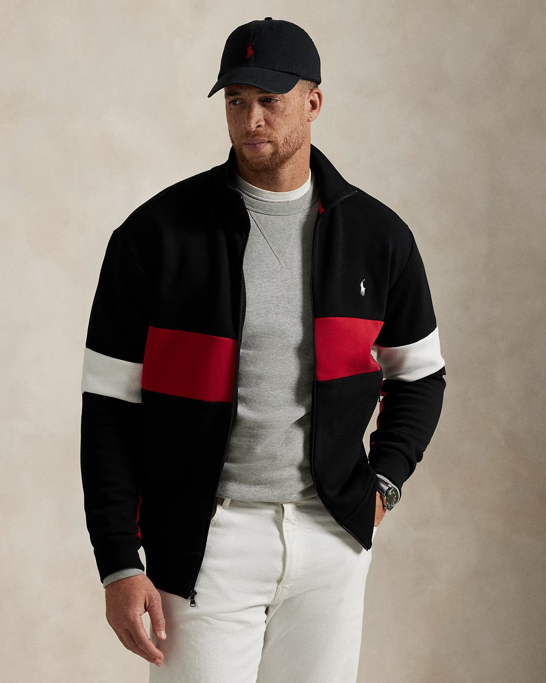 Ralph Lauren Double-Knit Mesh Track Jacket