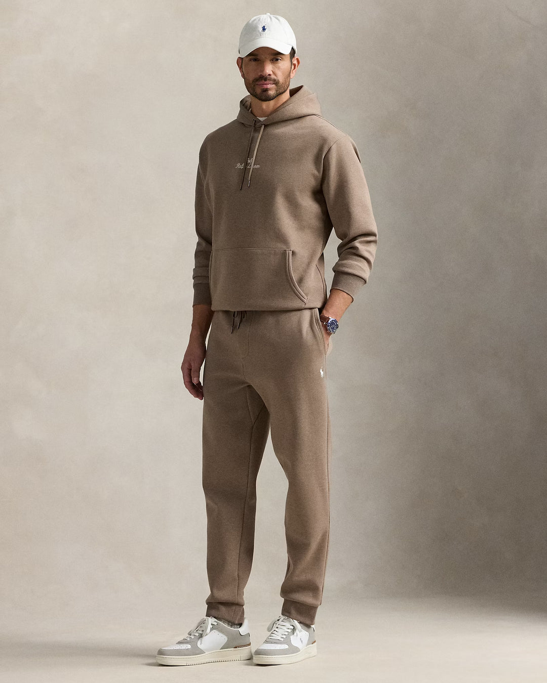 Ralph Lauren Logo Double-Knit Hoodie