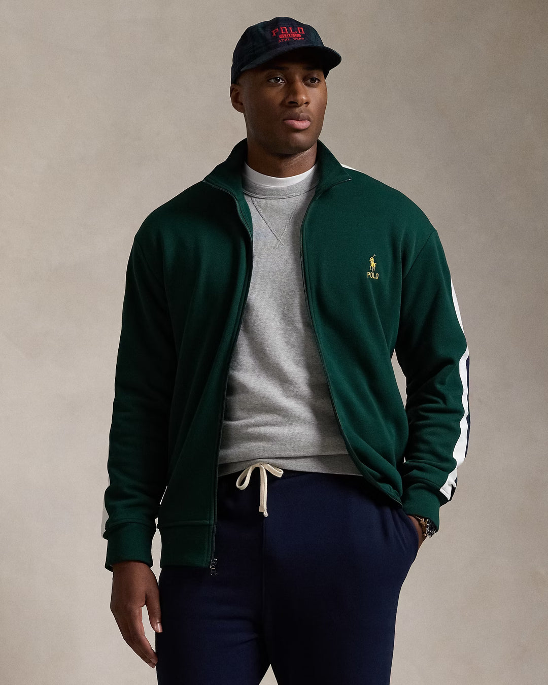 Ralph Lauren Double-Knit Mesh Track Jacket