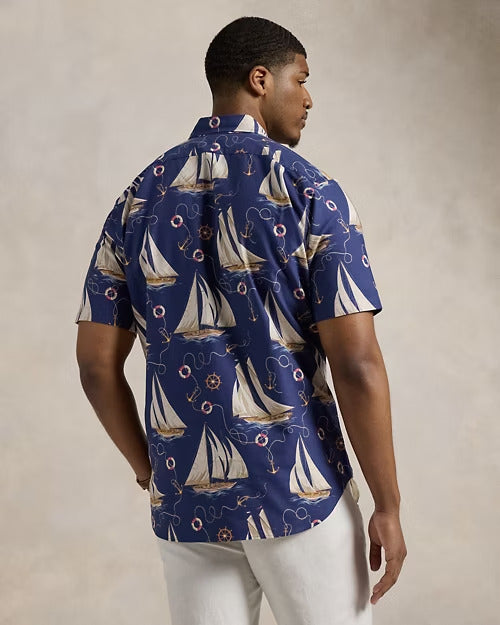 Ralph Lauren Nautical-Print Oxford Shirt