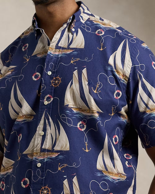 Ralph Lauren Nautical-Print Oxford Shirt