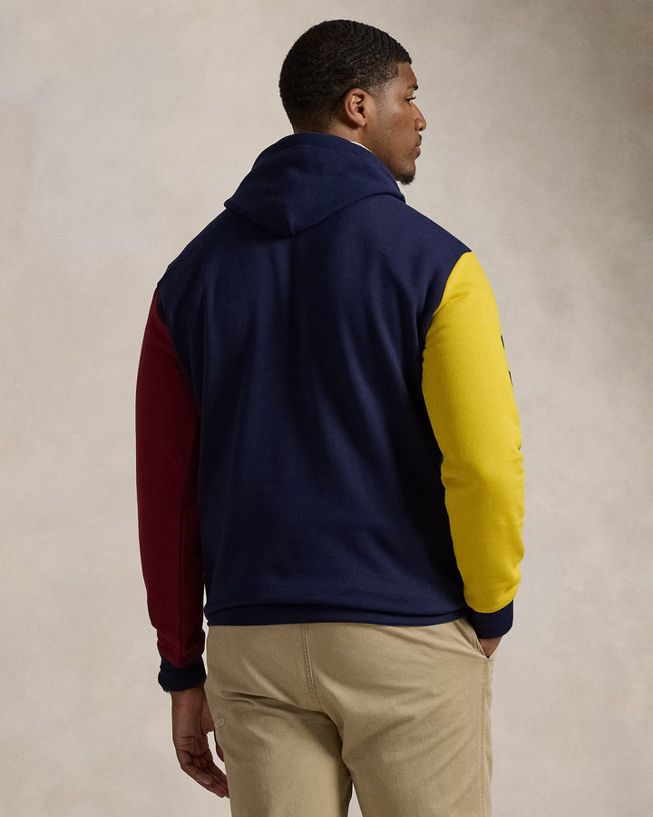 Ralph Lauren Big Pony Color-Blocked Fleece Hoodie