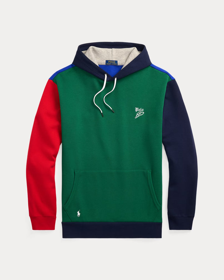 Ralph Lauren Color-Blocked Double-Knit Mesh Hoodie