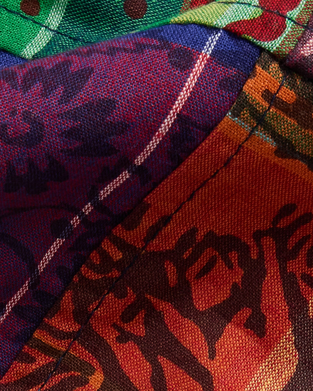 Ralph Lauren Plaid Patchwork Cotton Tie