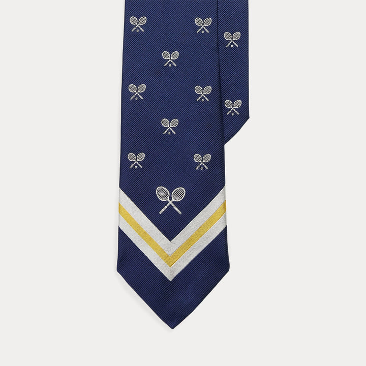 Ralph Lauren Tennis-Racquet Silk Repp Tie