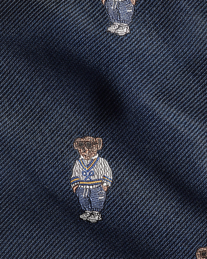 Ralph Lauren Polo Bear Silk Repp Tie