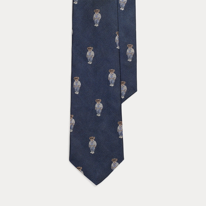 Ralph Lauren Polo Bear Silk Repp Tie