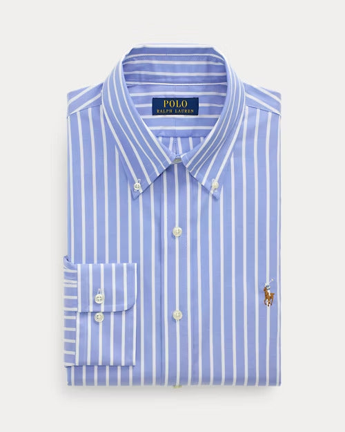 Ralph Lauren Custom Fit Striped Pinpoint Oxford Shirt
