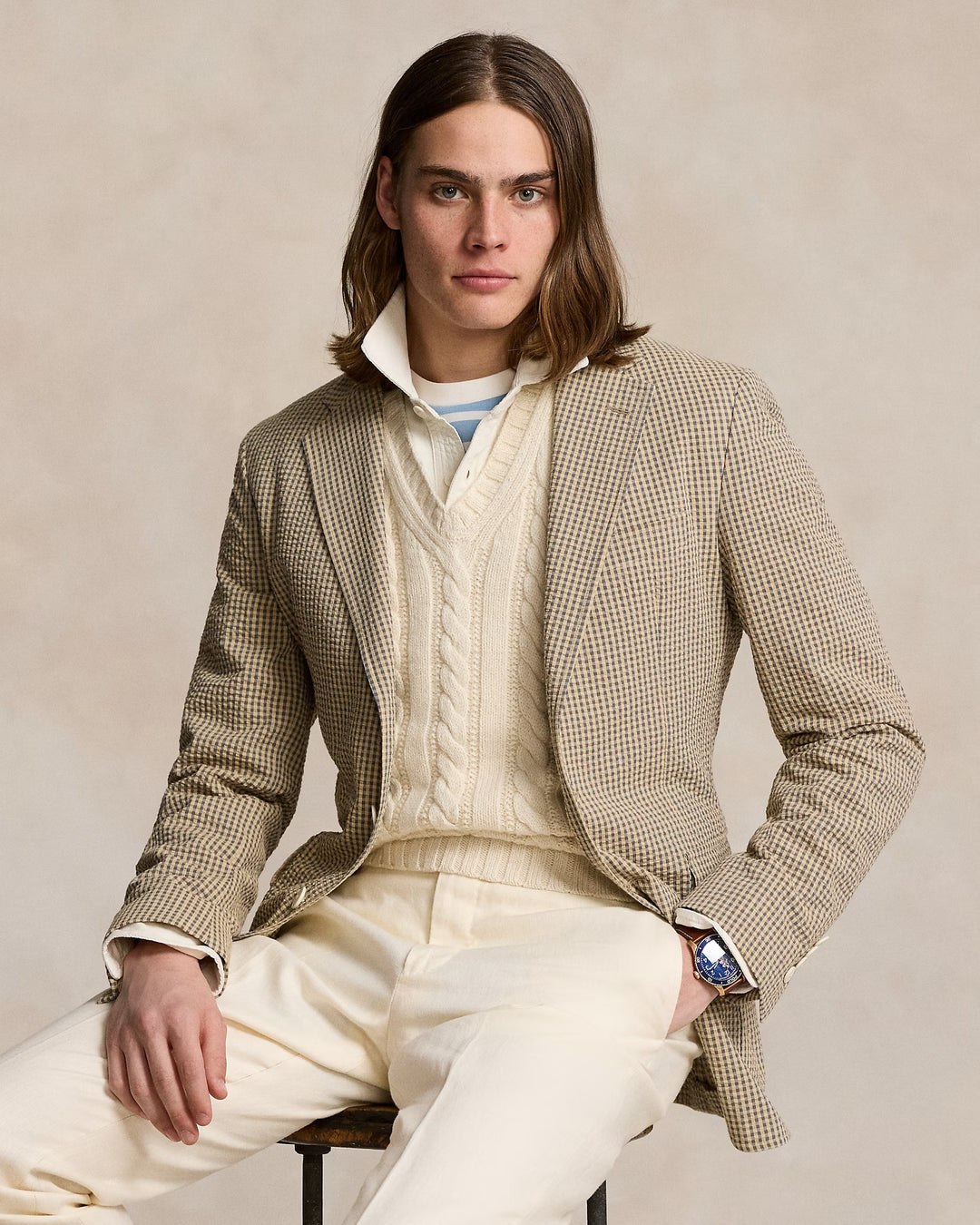 Ralph Lauren Polo Soft Tailored Seersucker Sport Coat