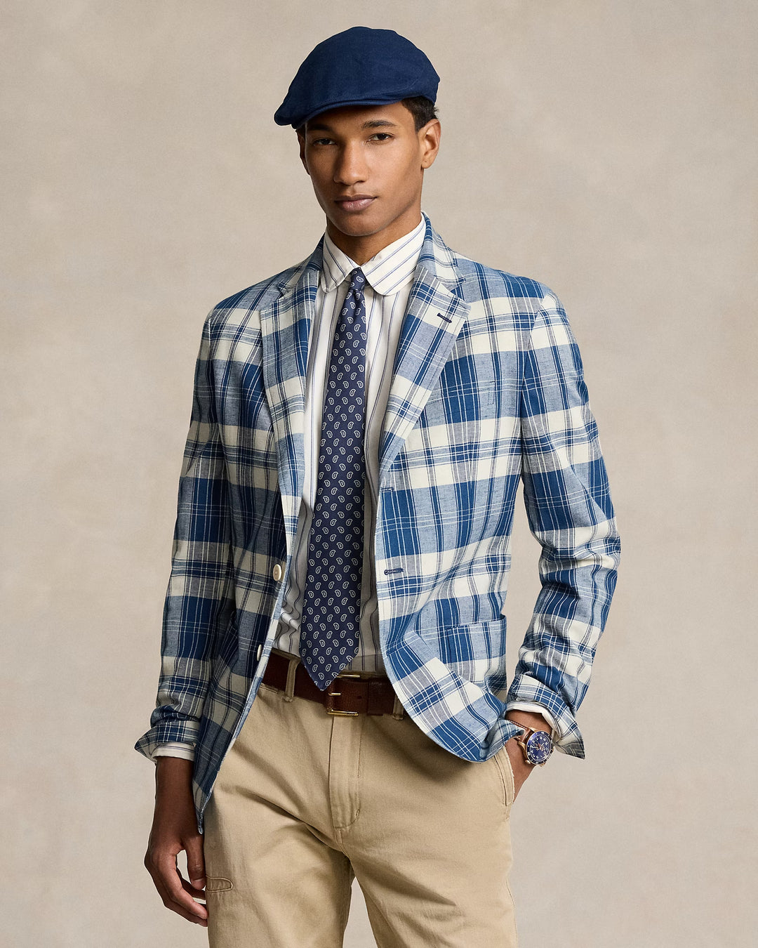 Ralph Lauren Polo Soft Tailored Plaid Suit Jacket