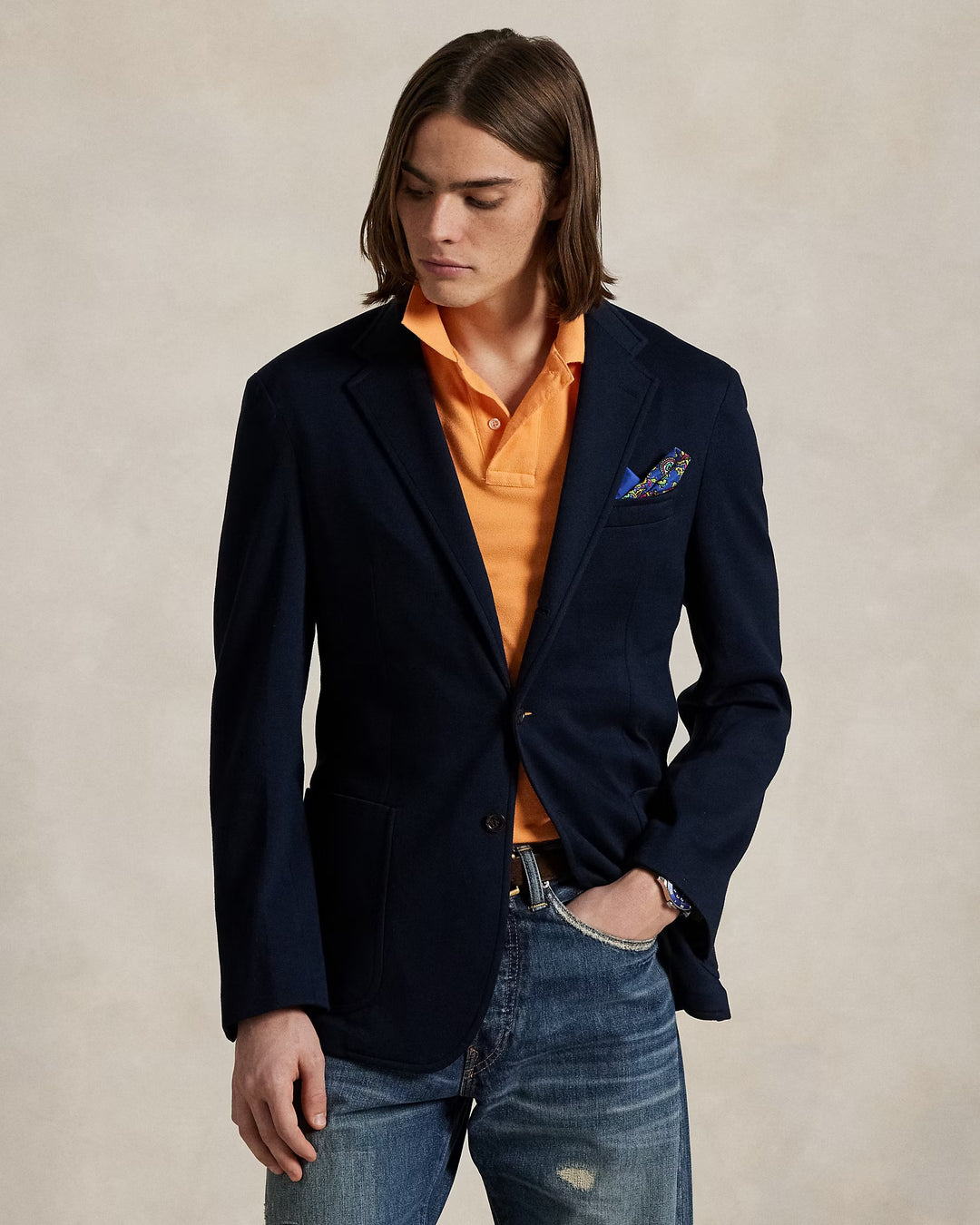 Ralph Lauren Polo Soft Tailored Knit Mesh Suit Jacket