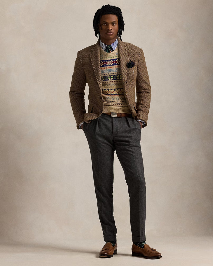 Ralph Lauren Polo Tailored Plaid Tick-Weave Jacket