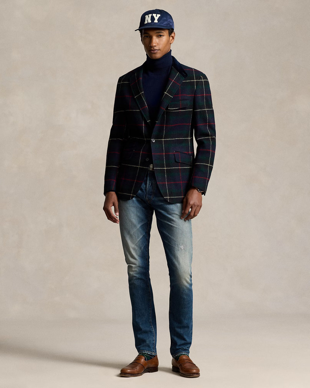 Ralph Lauren Polo Tailored Plaid Wool Suit Jacket