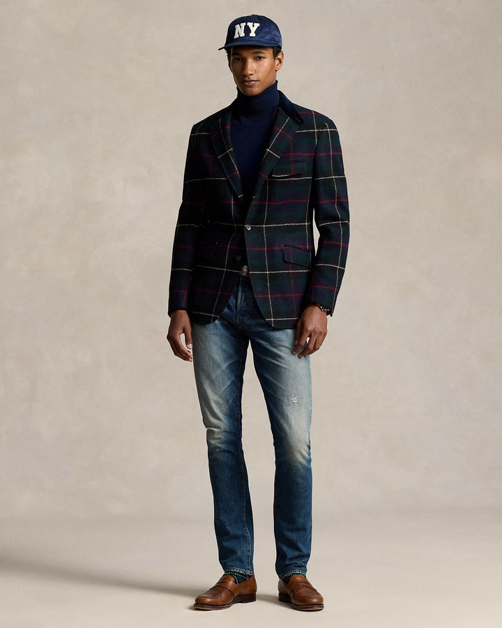 Ralph Lauren Polo Tailored Plaid Wool Suit Jacket