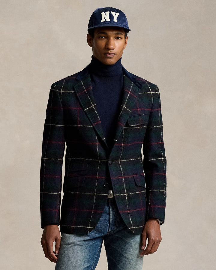 Ralph Lauren Polo Tailored Plaid Wool Suit Jacket