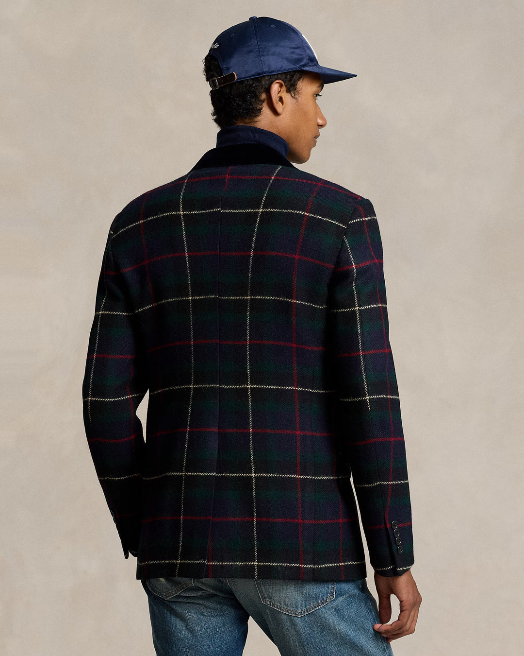 Ralph Lauren Polo Tailored Plaid Wool Suit Jacket
